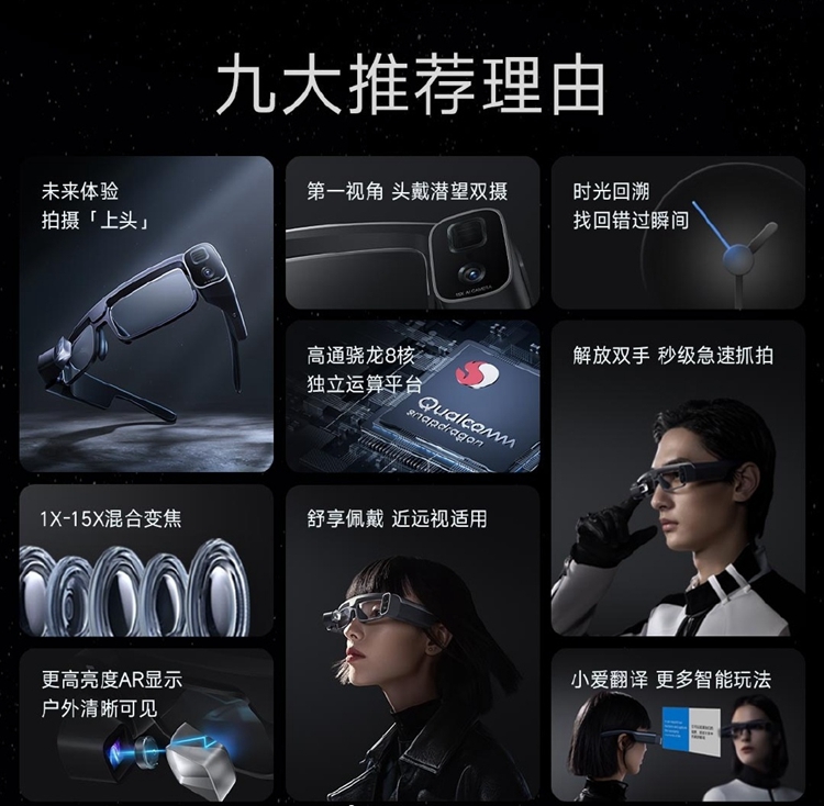 小米发布米家眼镜相机，配备5000万+800万像素双摄，更高支持15倍变焦-第2张图片-科技快讯