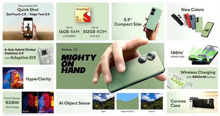 华硕Zenfone 10正式发布：5.9寸小屏旗舰定位，799欧元起售-第2张图片-科技快讯