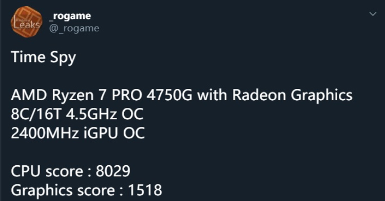 核显性能超越MX350 AMD Ryzen Pro 4750G处理器亮相-第2张图片-科技快讯