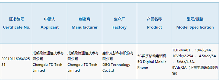鼎桥通信新机M40通过3C认证：搭载麒麟990E处理器 支持5G *** -第1张图片-科技快讯