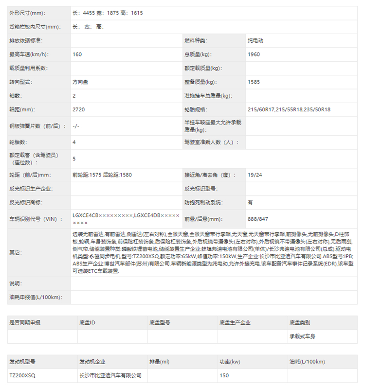 比亚迪元PLUS EV最新申报信息曝光，或将于2021年内上市-第5张图片-科技快讯