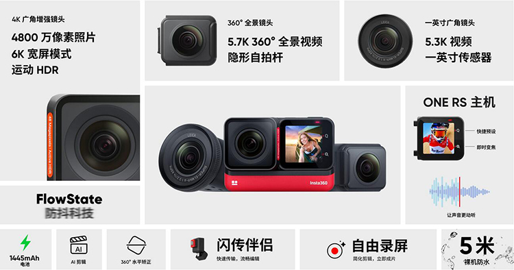 Insta360影石发布ONE RS模块化相机 4K增强版升级为4800万像素-第5张图片-科技快讯