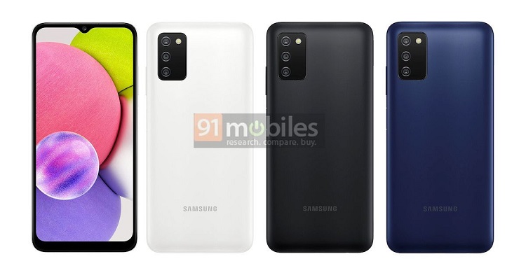 三星Galaxy A03s渲染图曝光，后置三摄模组，5000mAh大电池-第1张图片-科技快讯