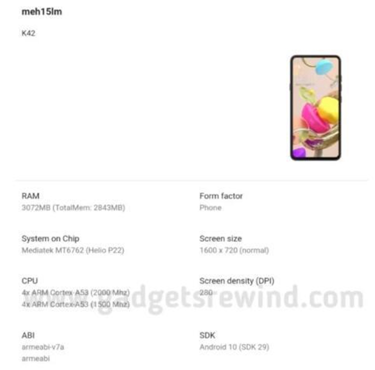 LG K42中低端手机正式发布，搭载Helio P22处理器-第2张图片-科技快讯