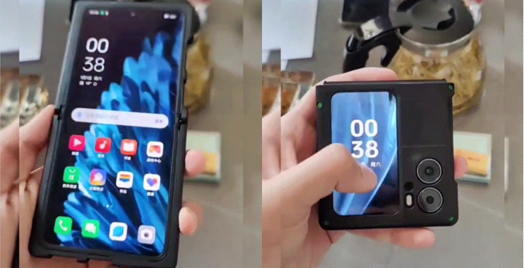 OPPO翻盖折叠手机工程机曝光，搭载天玑9000+处理器-第2张图片-科技快讯