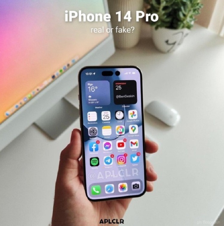iPhone 14 Pro疑似真机上手图曝光，"感叹号"异形屏幕-第2张图片-科技快讯