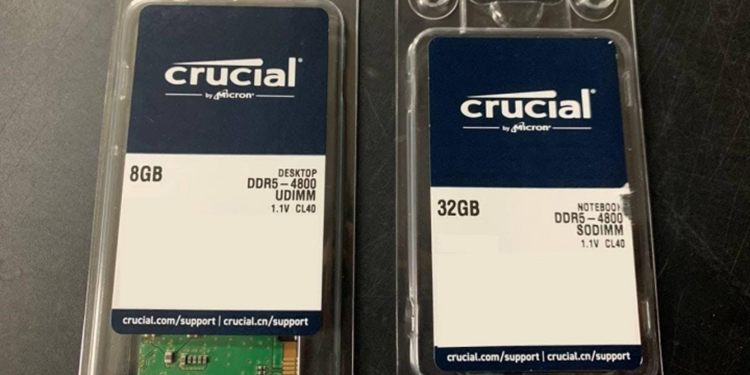 英睿达消费级DDR5内存条实物曝光 笔记本单条容量32GB、4800MHz-第2张图片-科技快讯