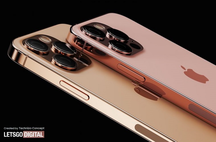iPhone 13 Pro高清渲染图曝光，新增日落金和玫瑰金两种配色-第1张图片-科技快讯