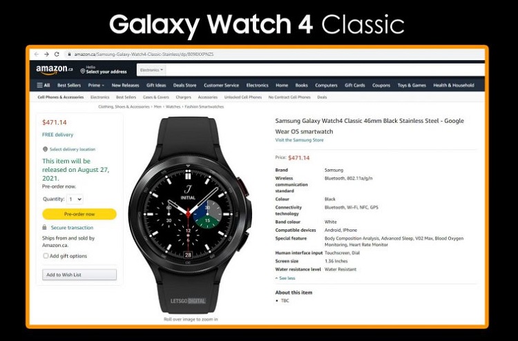 三星Galaxy Watch 4系列售价曝光，8月11日发布，售价1600元起-第2张图片-科技快讯