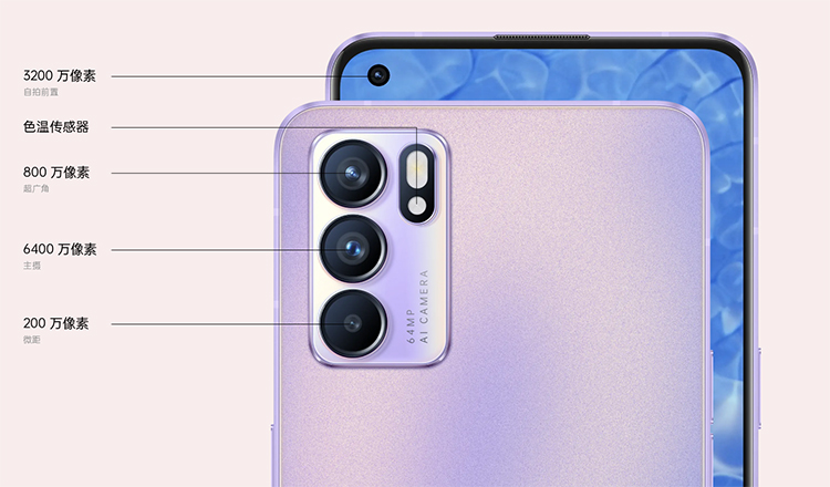 OPPO Reno6星黛紫正式开售：天玑900处理器 65W闪充-第2张图片-科技快讯