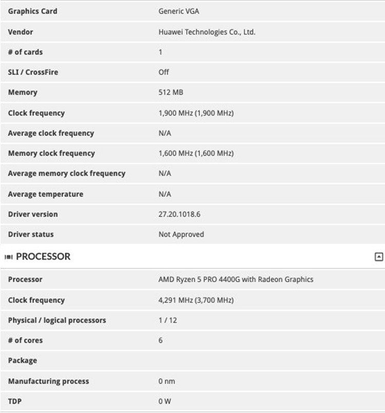 华为台式机被曝将搭载AMD桌面APU R5 Pro 4400G-第1张图片-科技快讯