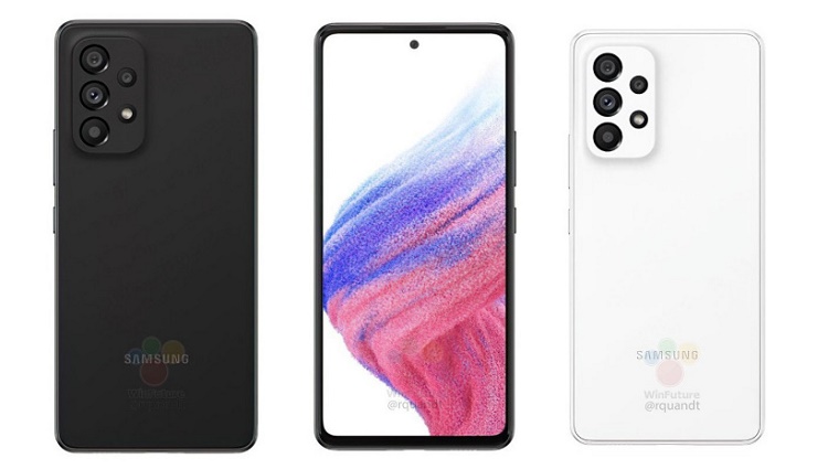 三星Galaxy A53高清渲染图曝光，后置四摄，背面有点好看-第1张图片-科技快讯