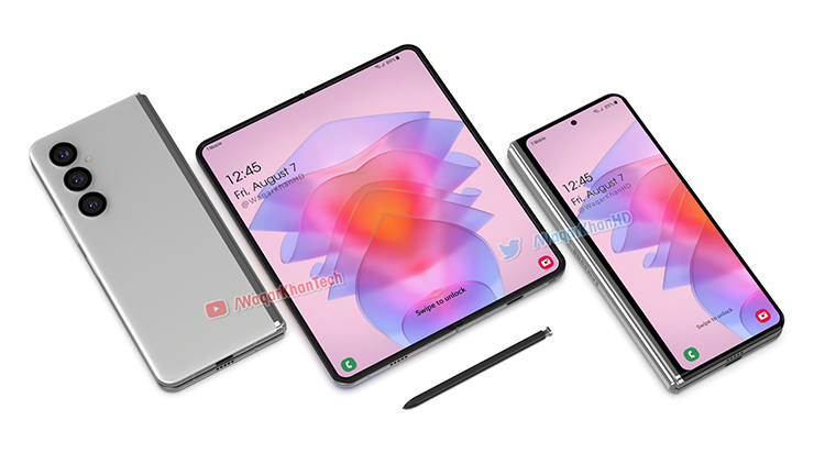 疑似三星Galaxy Z Fold4渲染图曝光 机身或带有S-Pen收纳插槽-第2张图片-科技快讯