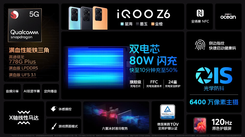 iQOO Z6系列手机发布，高达6000mAh电池，主打超长续航-第6张图片-科技快讯