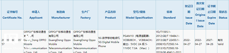 OPPO Reno8疑似3C入网，支持80W快充，或将搭载骁龙7 Gen1芯片-第1张图片-科技快讯