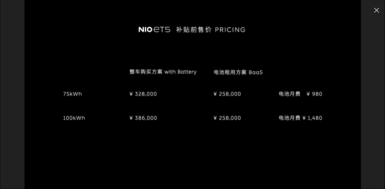 更高续航再超1000公里：蔚来发布ET5汽车，2022年9月交付-第10张图片-科技快讯