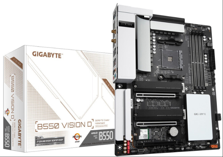 技嘉极简设计主板B550 VISION D曝光：黑白主色调-第2张图片-科技快讯
