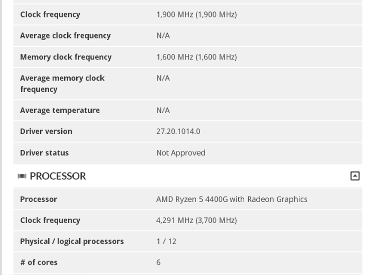 AMD锐龙5 4400G处理器曝光 主板厂商将新APU支持加入主板BIOS-第3张图片-科技快讯