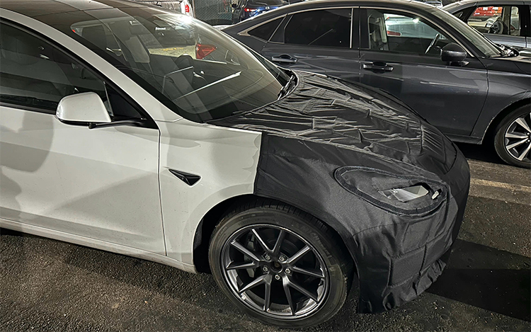 疑似新款特斯拉Model 3谍照曝光 外观细节有所调整-第1张图片-科技快讯