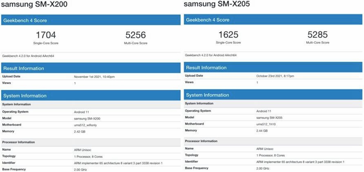 三星 Galaxy Tab A8 2021平板跑分曝光，搭载国产展锐虎贲T618芯片-第2张图片-科技快讯
