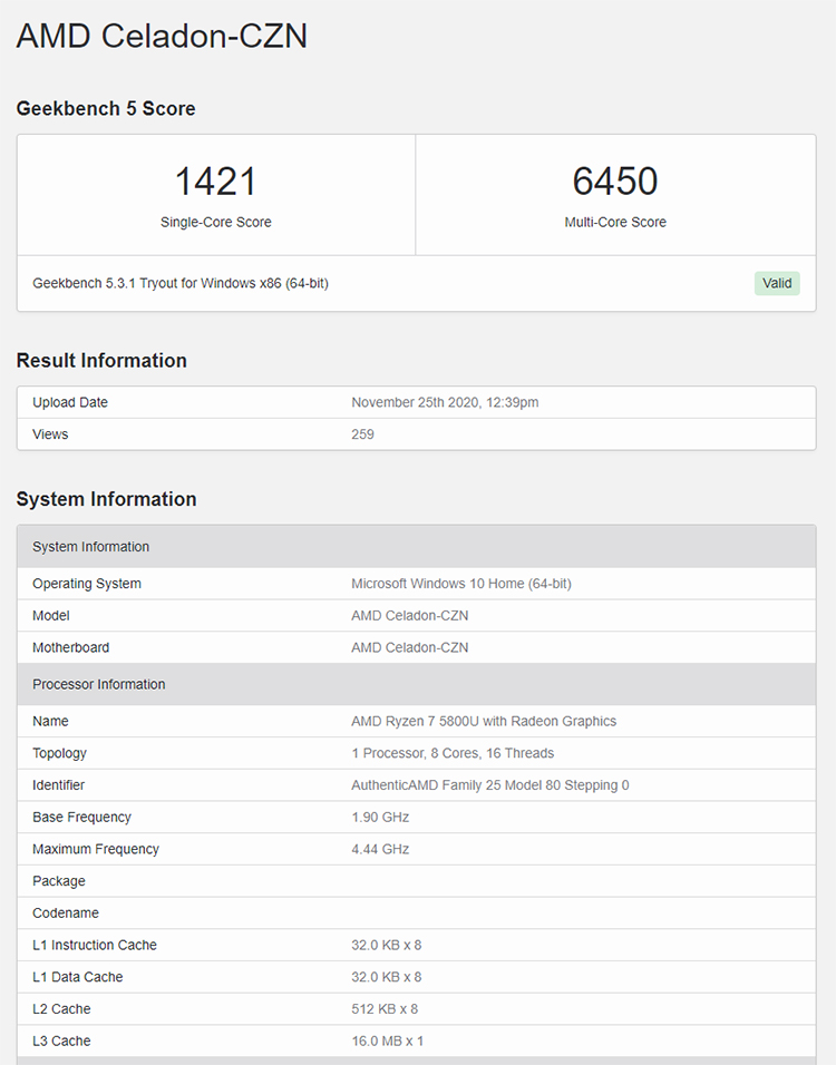 纯正Zen 3移动处理器Ryzen 7 5800U 曝光 频率缓存全面提升-第1张图片-科技快讯