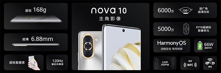华为nova 10系列手机正式发布：前置6000万双摄 售价2699元起-第3张图片-科技快讯