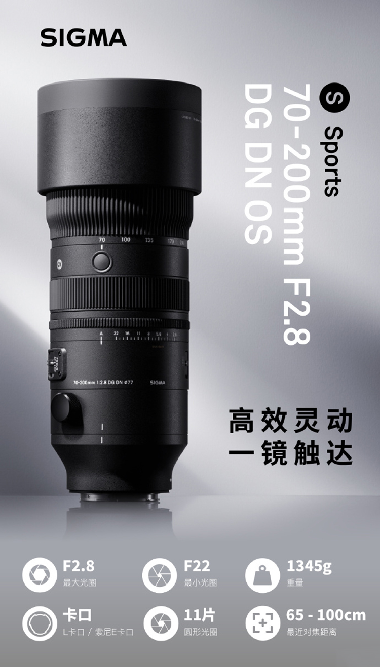无反大三元齐了 适马70-200mm F2.8 DG DN OS长焦镜头正式发布-第3张图片-科技快讯