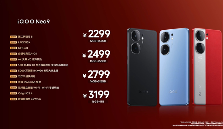  iQOO Neo9系列手机发布，Pro对标自家vivo老大哥，售价2299元起   -第16张图片-科技快讯