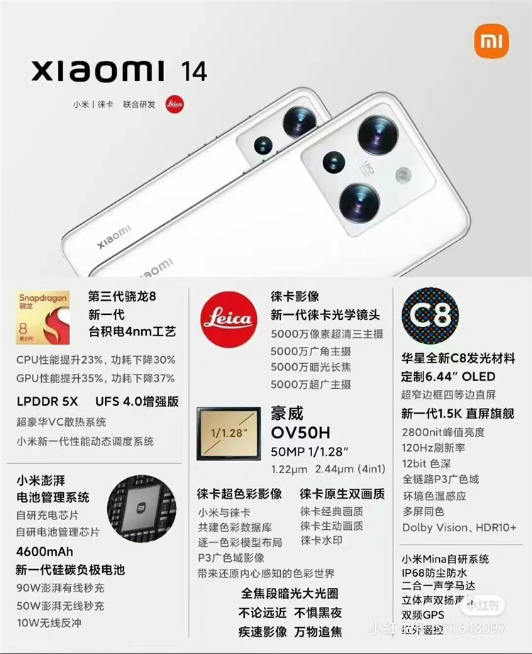 配置曝光价格依然良心？雷军：大家别着急，小米14很强-第2张图片-科技快讯