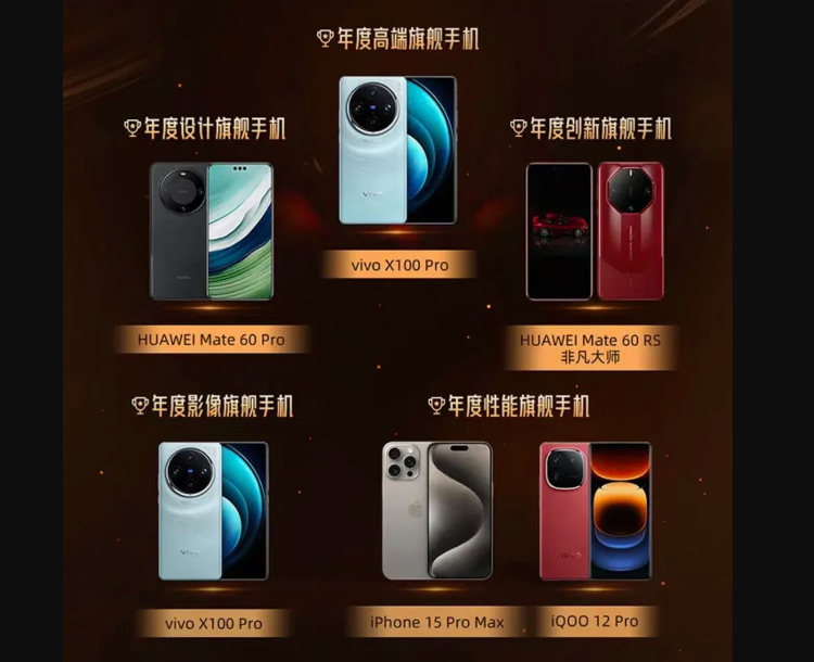 真的没想到！vivo X100 Pro击败华为Mate 60 Pro获微博年度高端旗舰手机奖-第1张图片-科技快讯