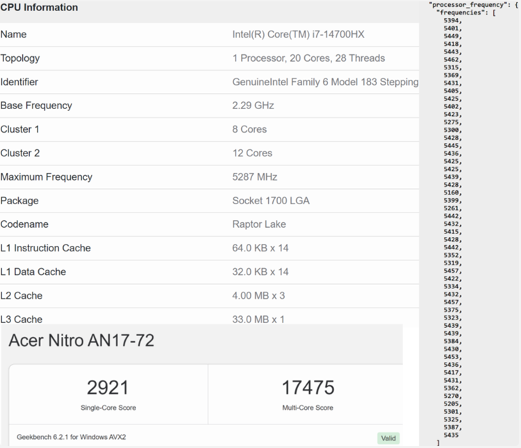 Intel Core i7-14700HX处理器曝光：加量没挤牙膏，性能提升接近20%-第3张图片-科技快讯
