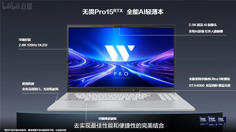 酷睿Ultra处理器与RTX 40系显卡加持，华硕无畏Pro15 2024全能AI轻薄本发布-第4张图片-科技快讯
