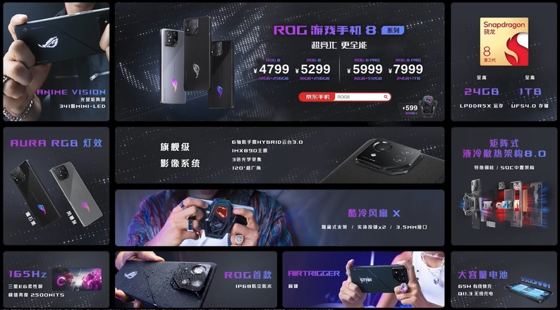 ROG幻系列、枪神系列等新品国内发布，ROG游戏手机8系列售价4799元起-第13张图片-科技快讯