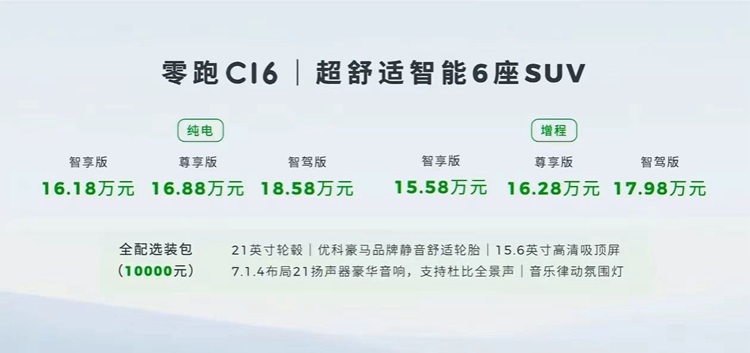 售价15.58万元起的零跑C16，撕碎理想高价谎言？-第2张图片-科技快讯