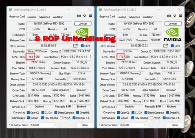 还有这种操作？GeForce RTX 5090因光栅单元缺失导致性能下降-第1张图片-科技快讯