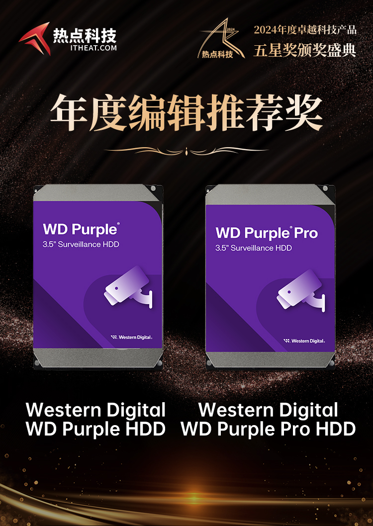 WD Purple/WD Purple Pro HDD 荣获2024五星奖年度编辑推荐奖-第4张图片-科技快讯