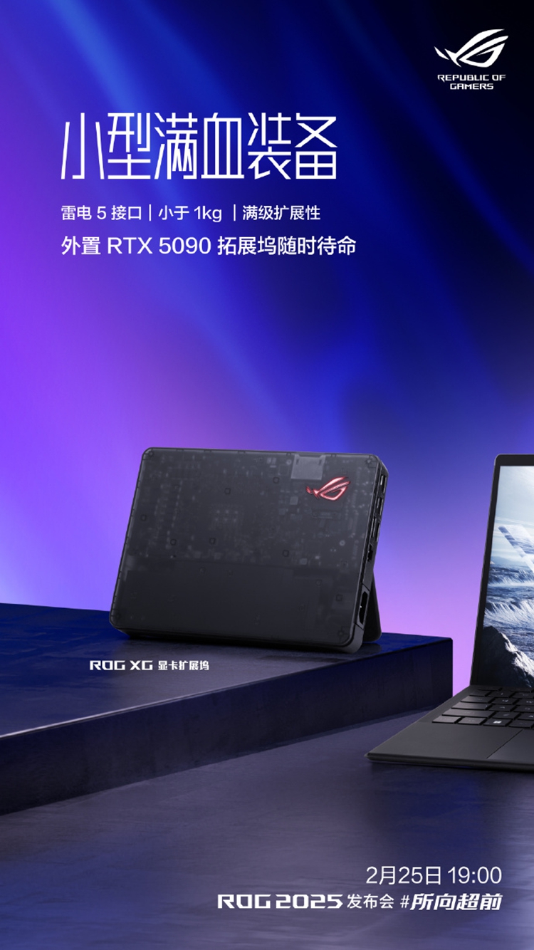 ROG发布新一代显卡扩展坞：更高搭配RTX 5090，1999美元起-第1张图片-科技快讯