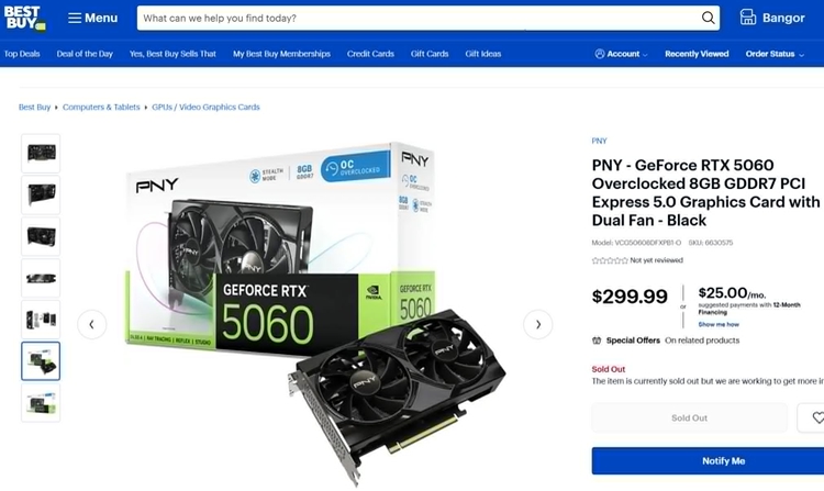 GeForce RTX 5060显卡上架商城：2500元以内，8GB显存是硬伤-第2张图片-科技快讯