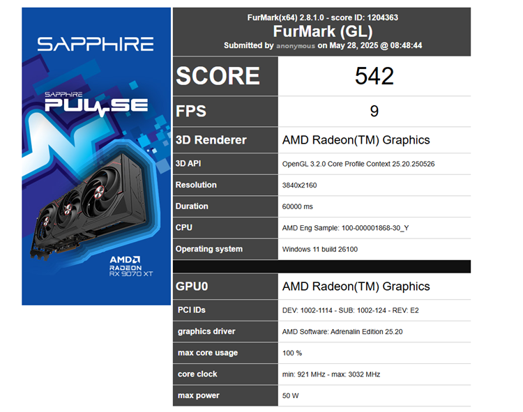 AMD锐龙9000G APU跑分实测 图形性能表现与上代持平-第2张图片-科技快讯