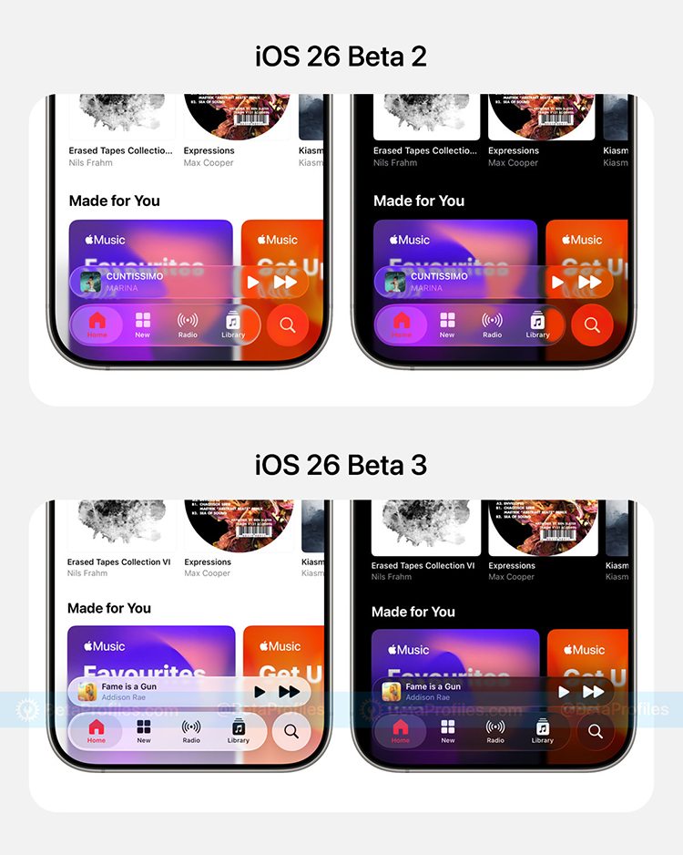 iOS 26 Beta 3更新：液态玻璃回退为磨砂玻璃引争议-第4张图片-科技快讯