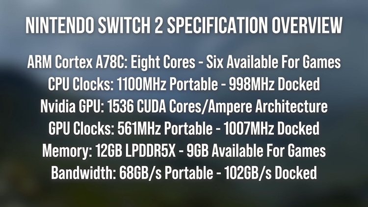 任天堂Switch 2详细参数公布：安培架构GPU，12GB内存-第2张图片-科技快讯