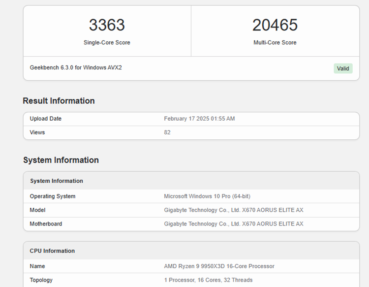 AMD锐龙9 9950X3D跑分曝光：单核提升15%，游戏性能将达新高度-第2张图片-科技快讯