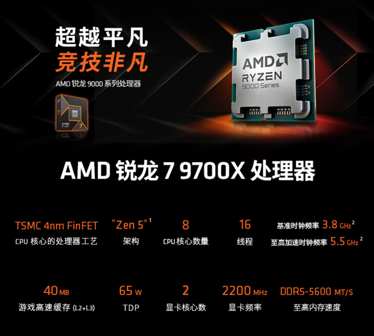 AMD公布锐龙7 9700X与锐龙5 9600X价格：性能强还更便宜-第2张图片-科技快讯