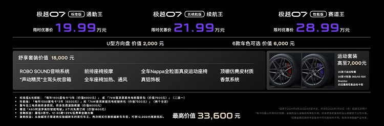 三个版本，更低19.99万起！极越07正式上市，硬刚小米SU7？-第1张图片-科技快讯