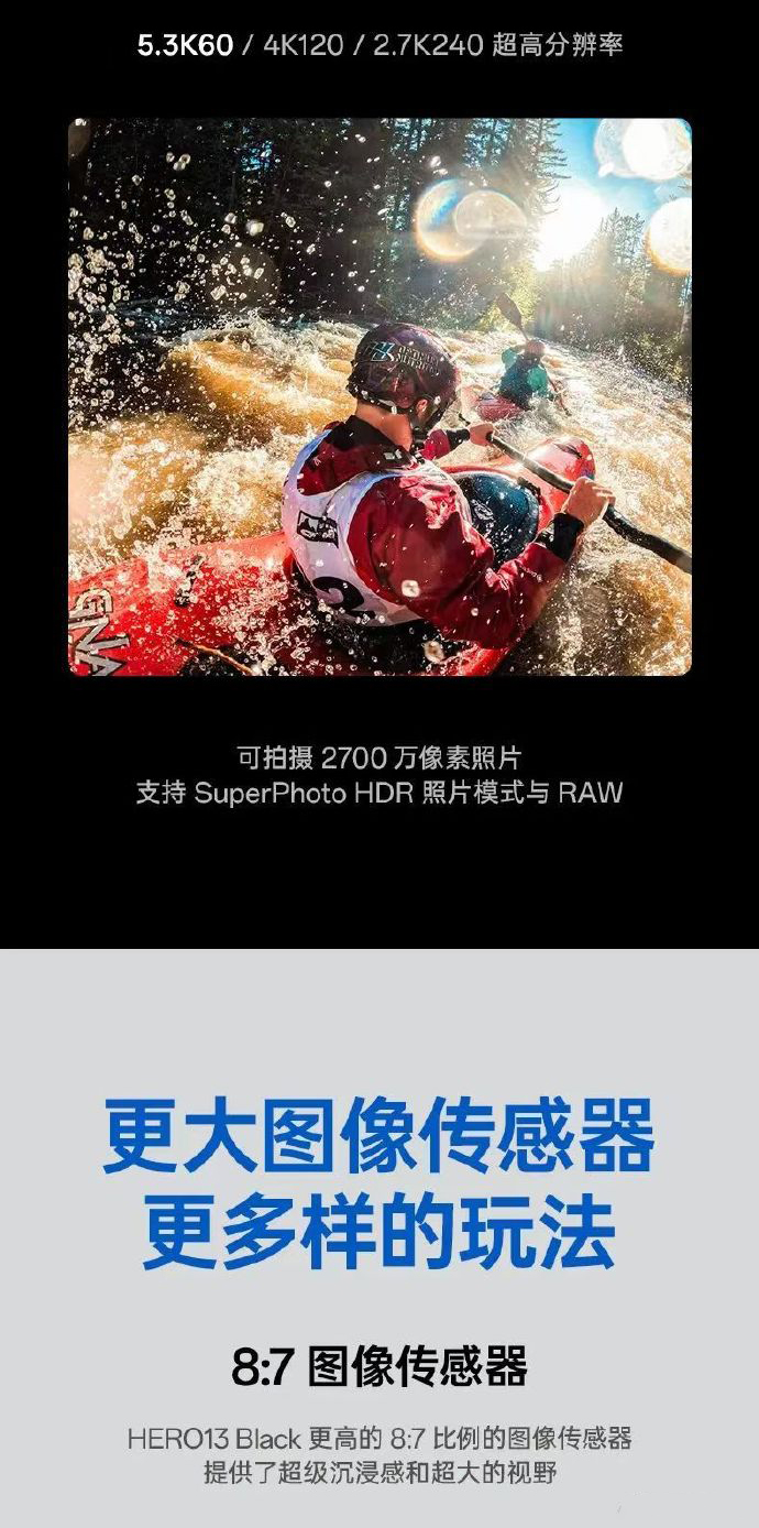 GoPro Hero 13 Black正式发布 续航提升但CMOS尺寸不变-第4张图片-科技快讯