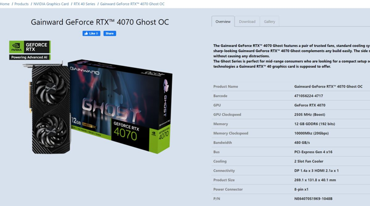 GDDR6显存版英伟达RTX 4070显卡已上架：性能无损失，价格没变化-第2张图片-科技快讯