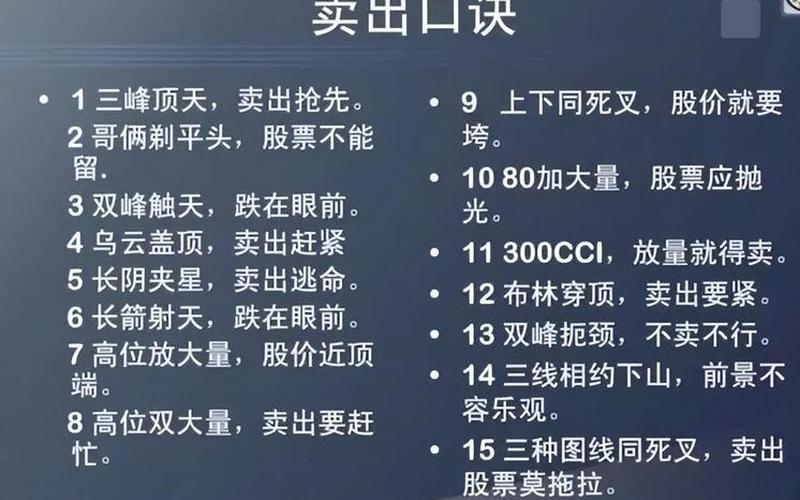 股票买卖口诀上午十点-第1张图片-金银屋