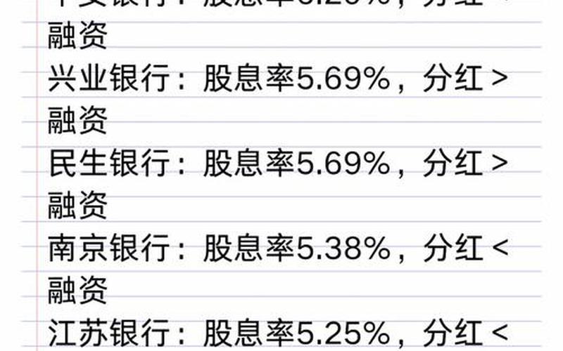 股息分红最多的银行，股息分红最多的银行是哪个-第1张图片-金银屋