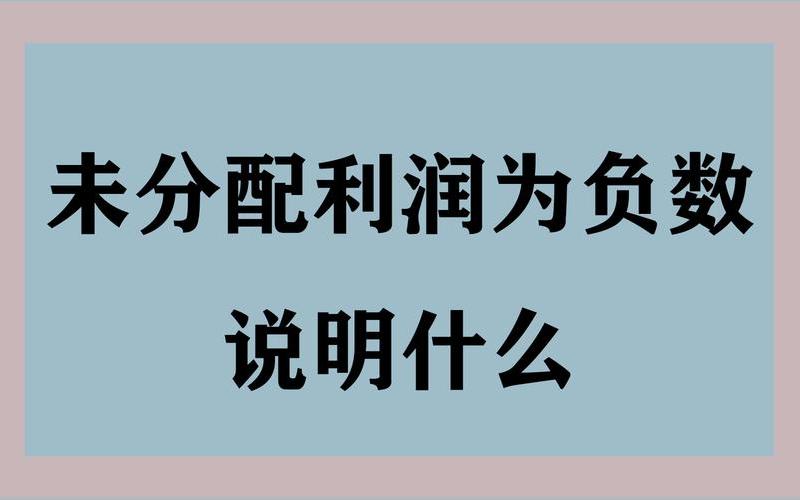 股票未分配利润为负数-第1张图片-金银屋