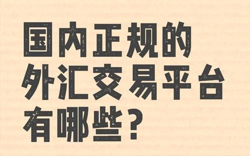 国家正规外汇交易平台-第1张图片-金银屋